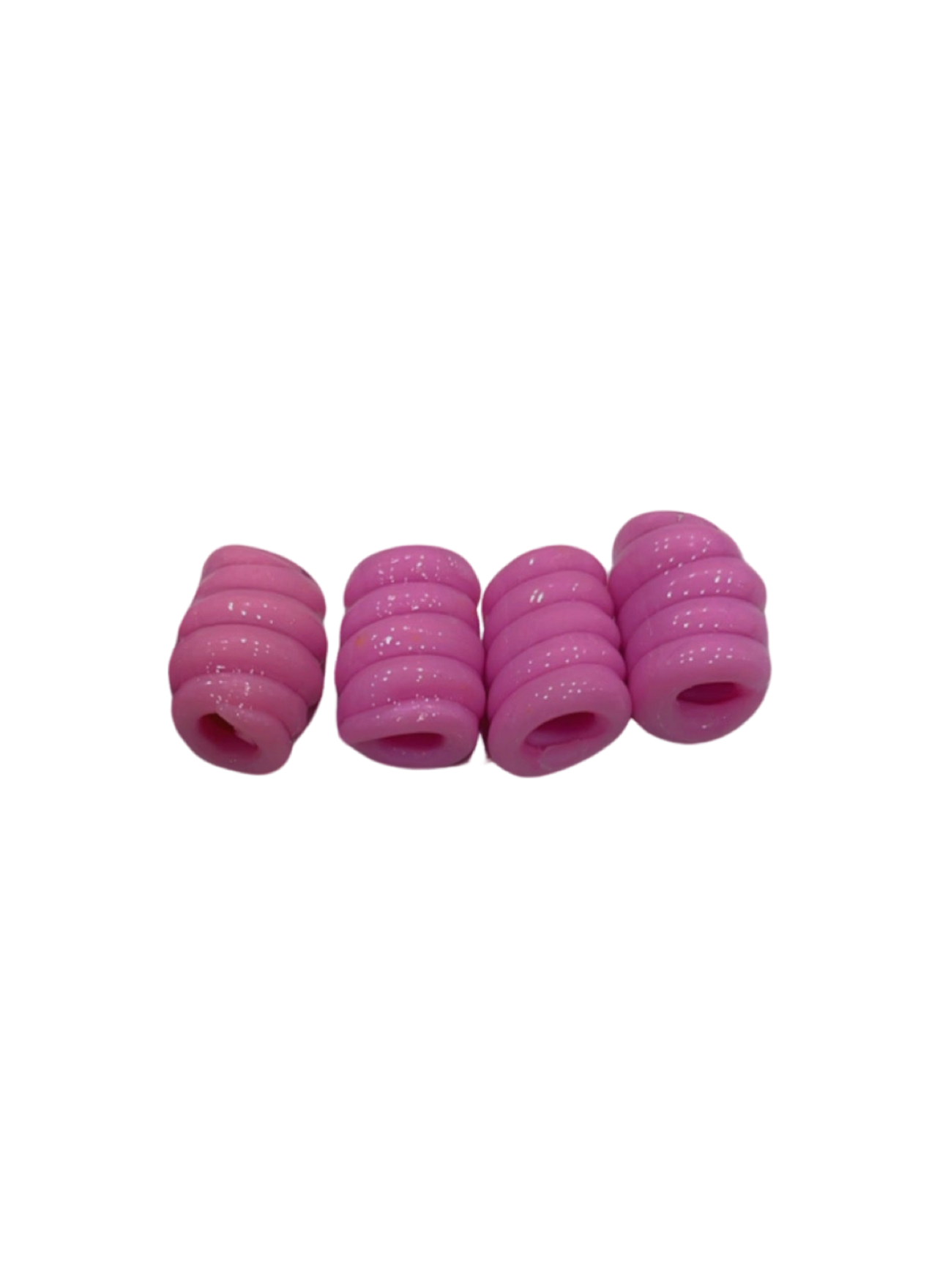 Light pink Banga beads set of 4 (06cm) - Jus Locs Organics 